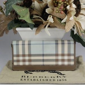 Burberry Blue Vintage London Check Wallet